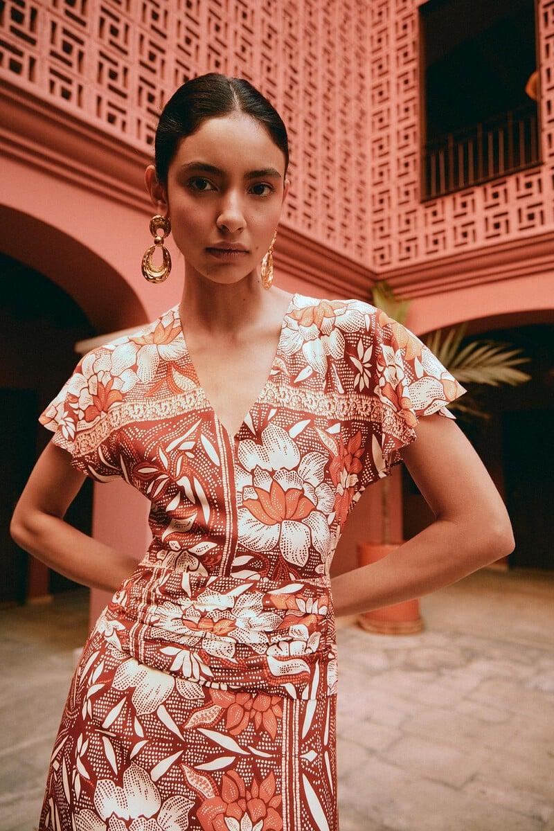 pedro del hierro Alondra. Vestido estampado