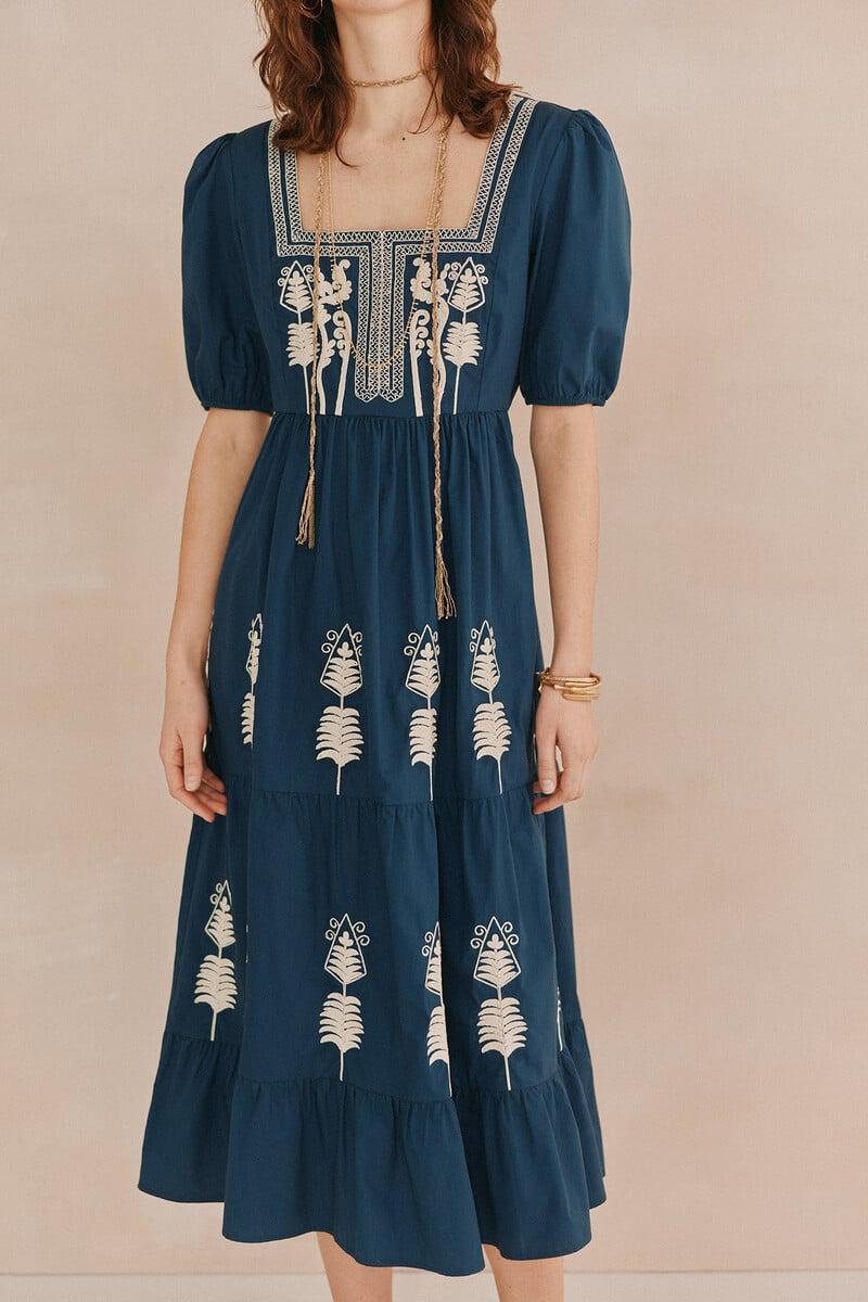 Pedro Del Hierro Amelia. Vestido Bordado