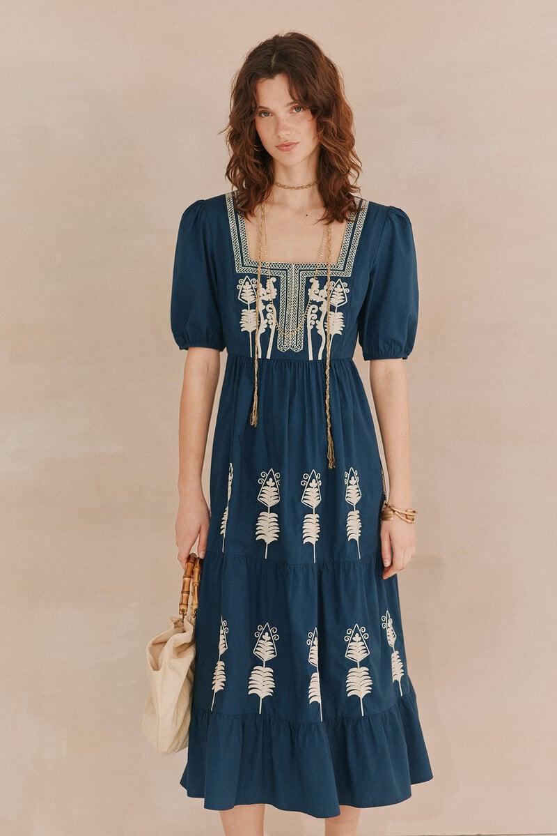 pedro del hierro Amelia. Vestido bordado