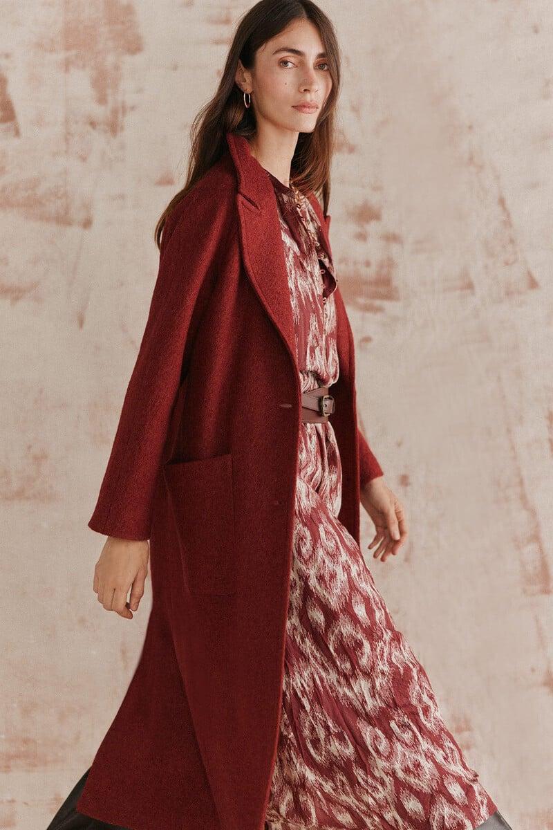 pedro del hierro Aroa. Abrigo largo básico