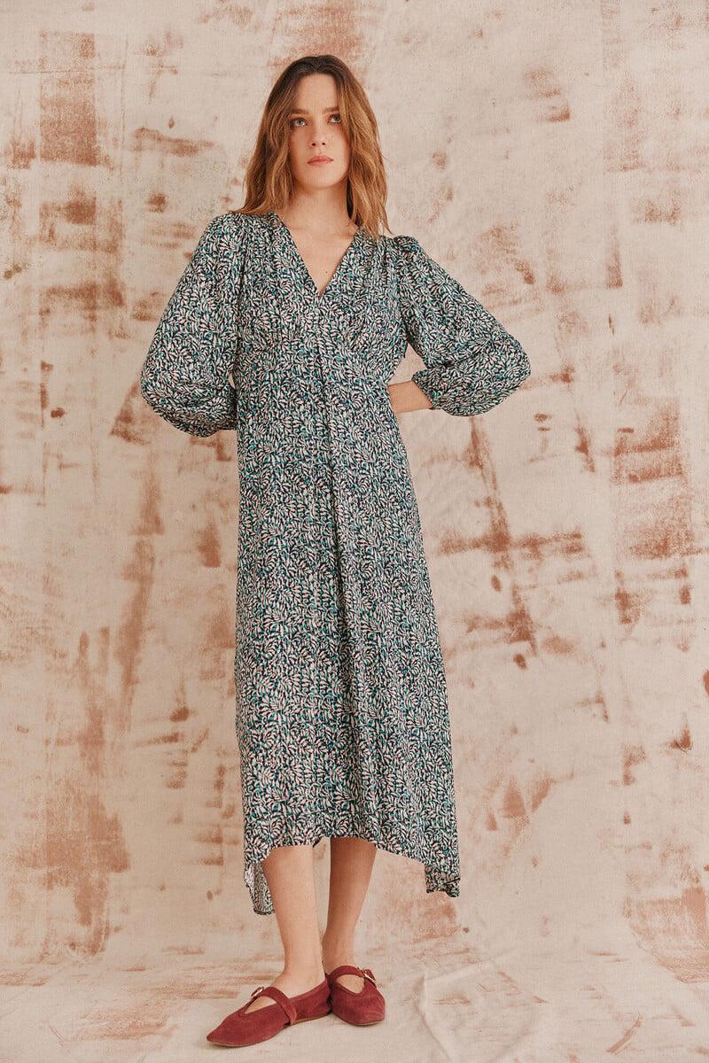 Pedro Del Hierro Ava. Vestido Estampado