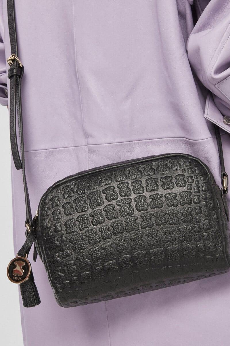 Pedro Del Hierro Bandolera De Piel Negra Sherton