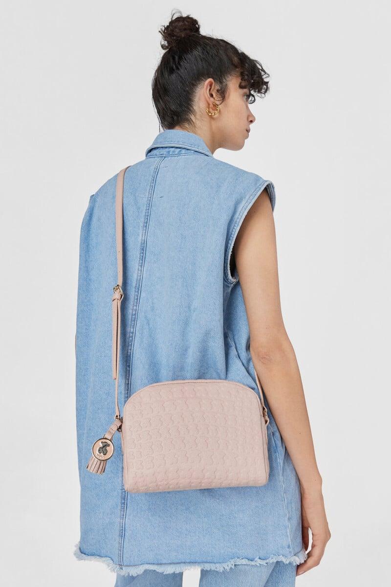 Pedro Del Hierro Bandolera De Piel Rosa Sherton