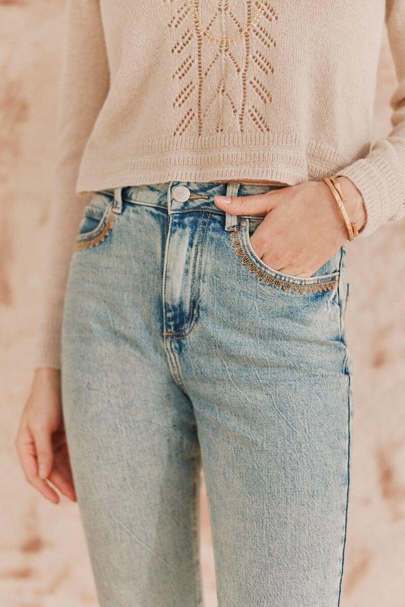 pedro del hierro Bianca. Jeans con corte de bota