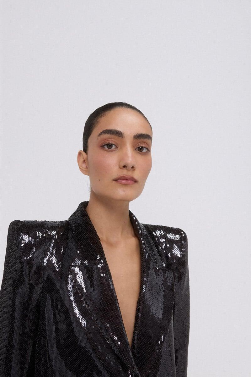 Pedro Del Hierro Blazer Corta Lentejuelas