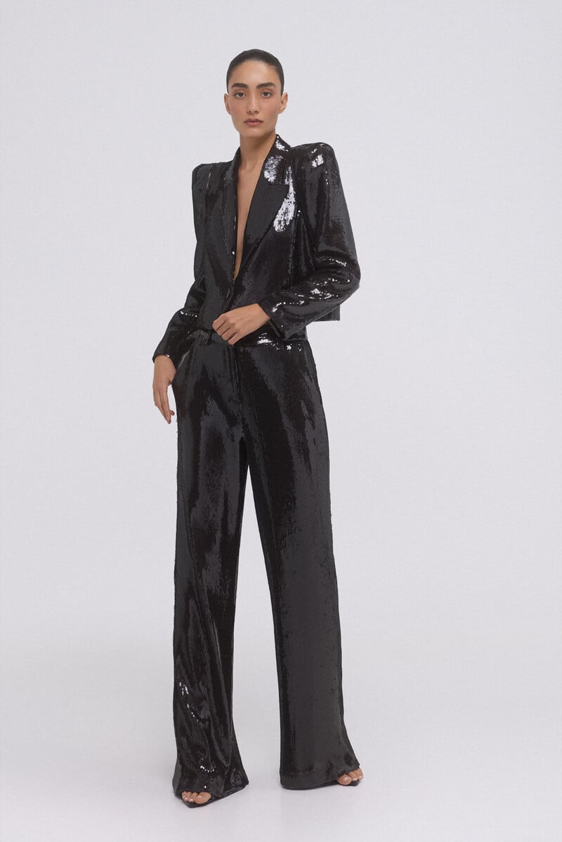 Pedro Del Hierro Blazer Corta Lentejuelas