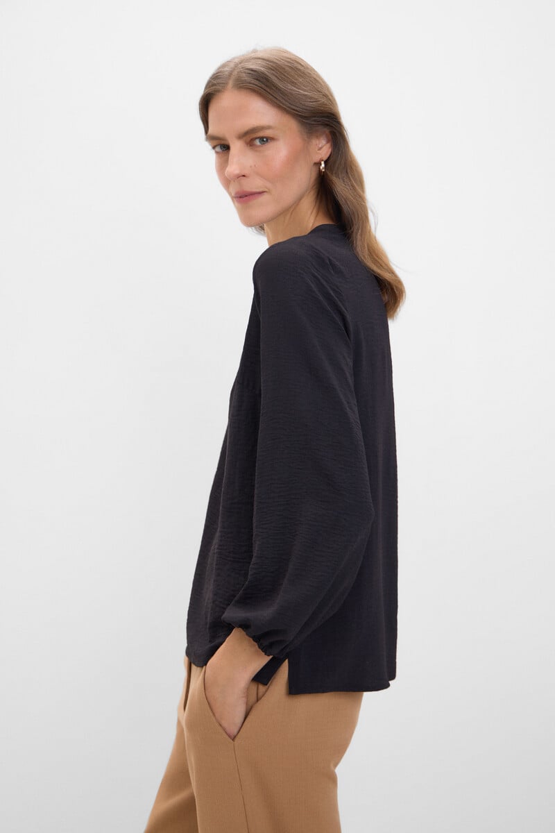 pedro del hierro Blusa cuello mao manga larga
