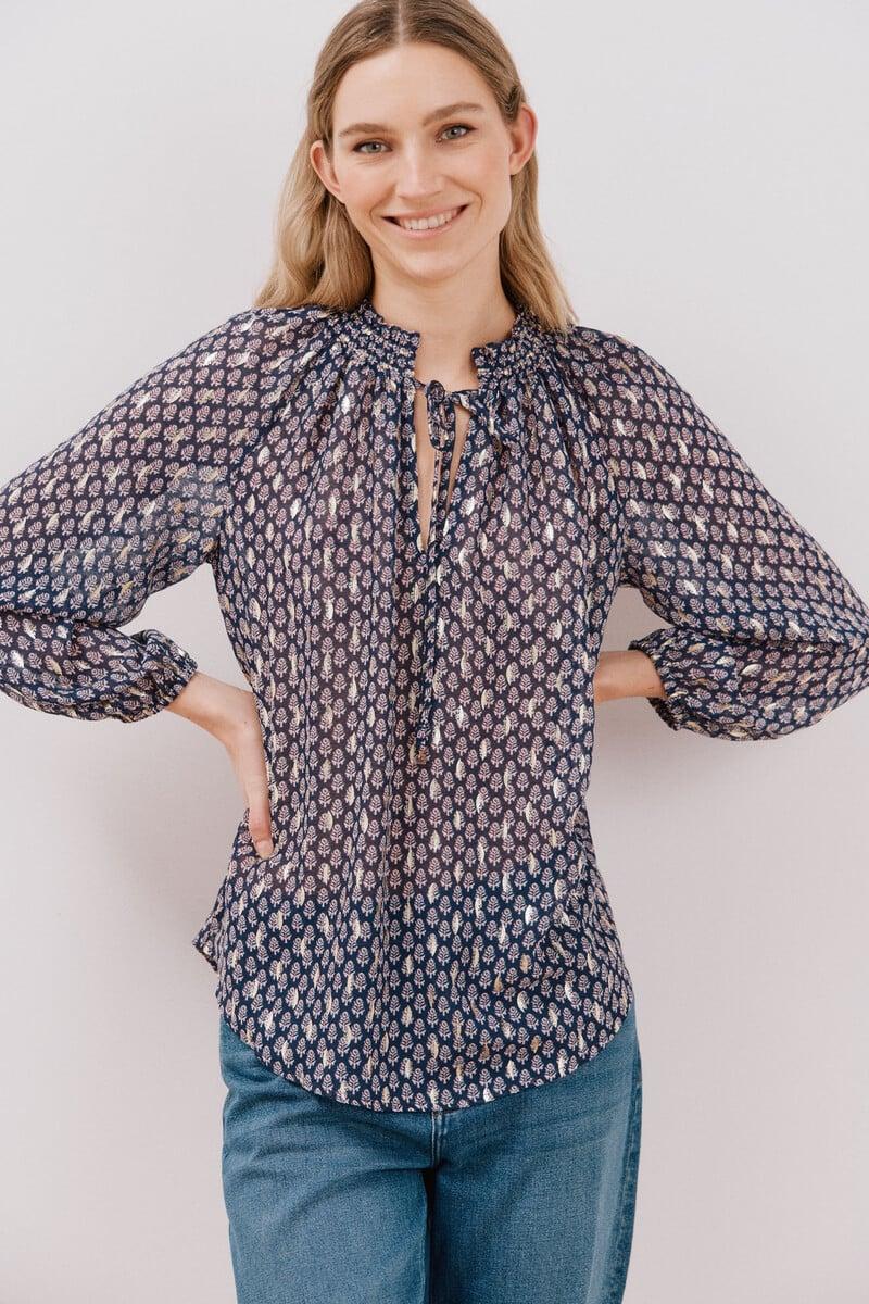 pedro del hierro Blusa detalle nido de abeja