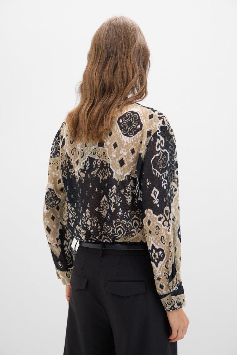 Pedro Del Hierro Blusa Estampada Tejido Textura