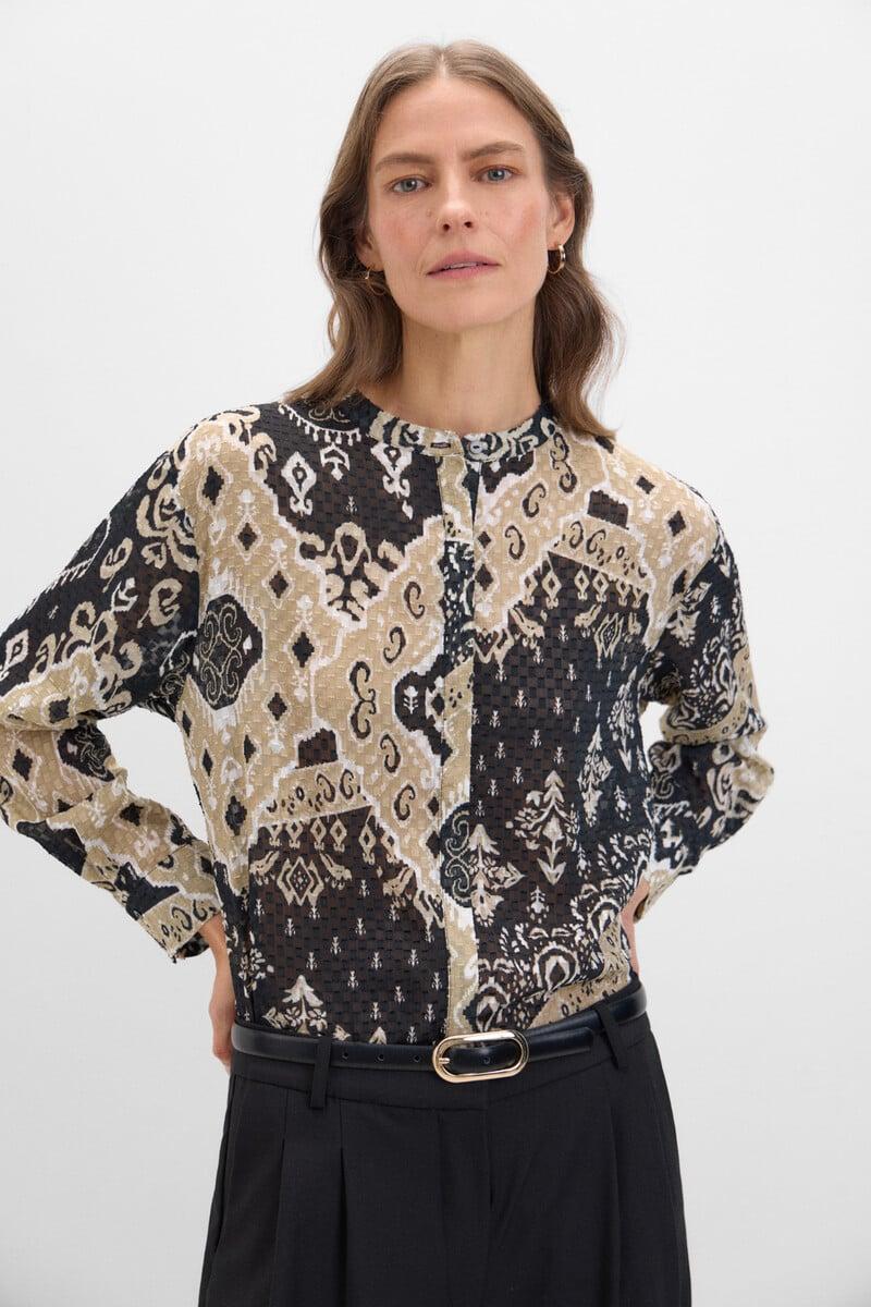 Pedro Del Hierro Blusa Estampada Tejido Textura