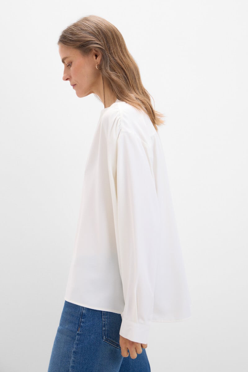 Pedro Del Hierro Blusa Fluida Blanca