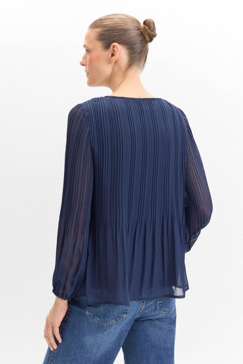 Pedro Del Hierro Blusa Plisada Estampada