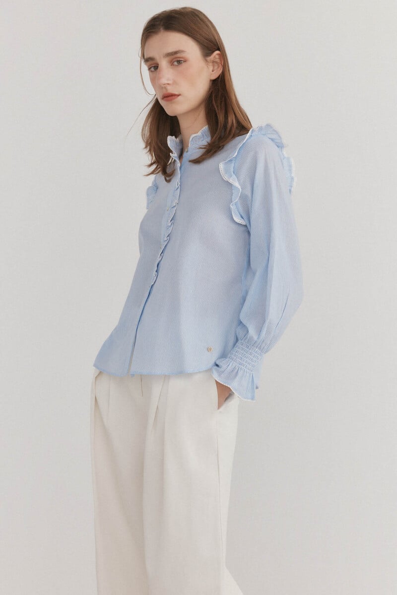 pedro del hierro Blusa romántica rayas