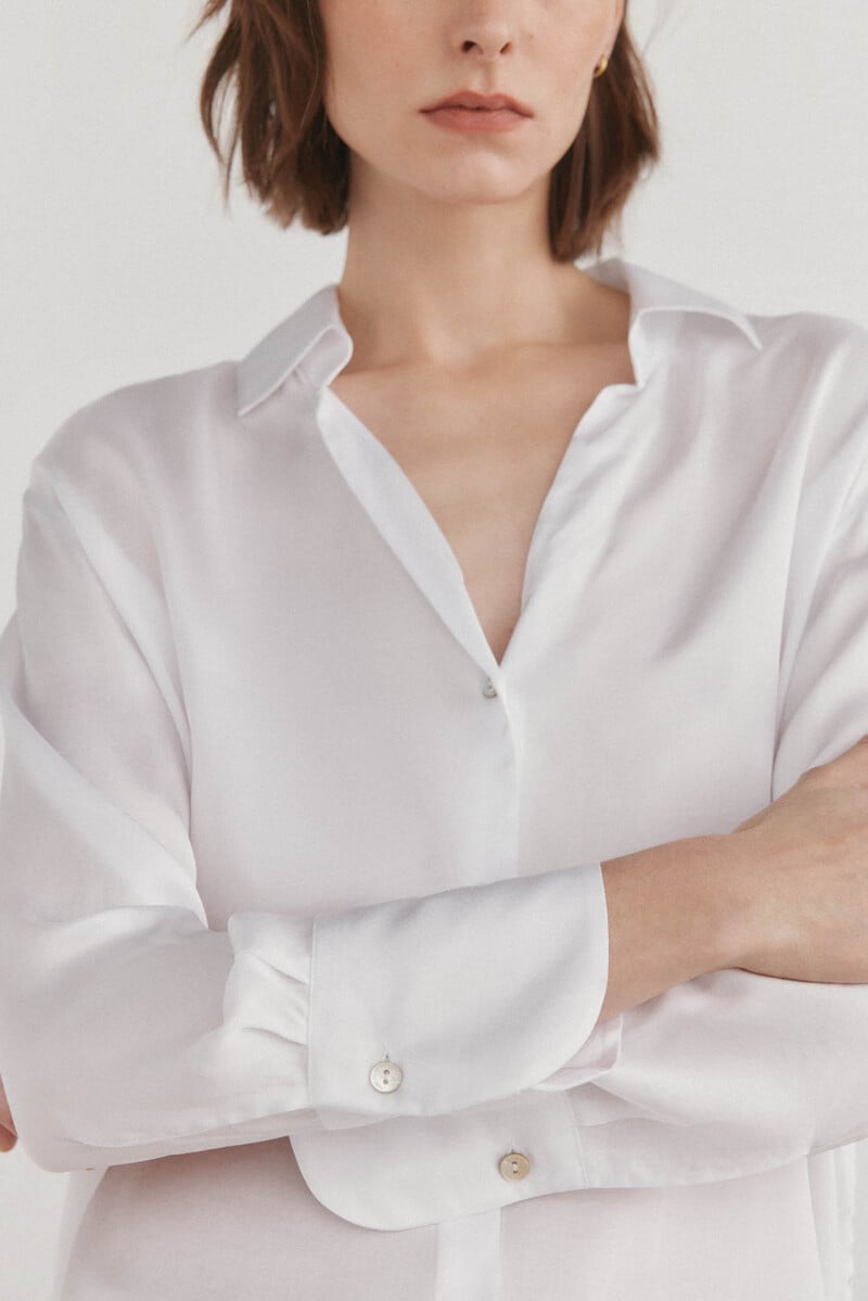 Pedro Del Hierro Blusa Satén Fluida