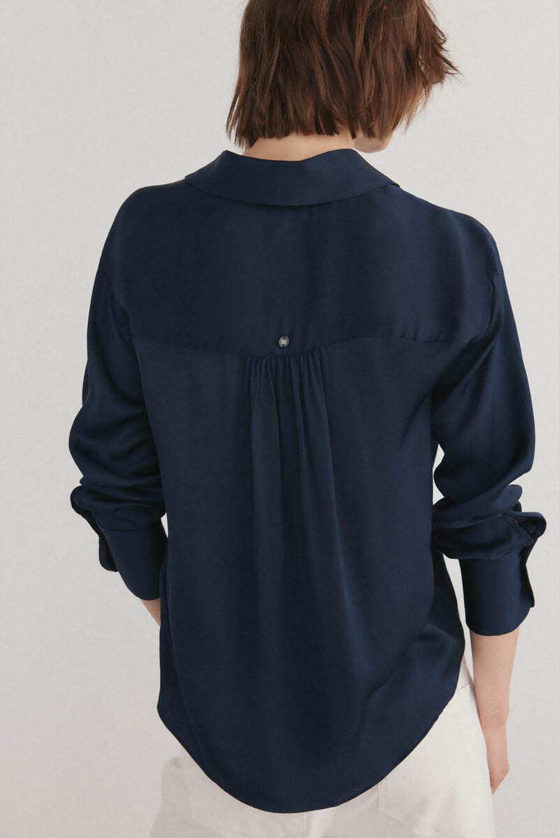 Pedro Del Hierro Blusa Satén Fluida