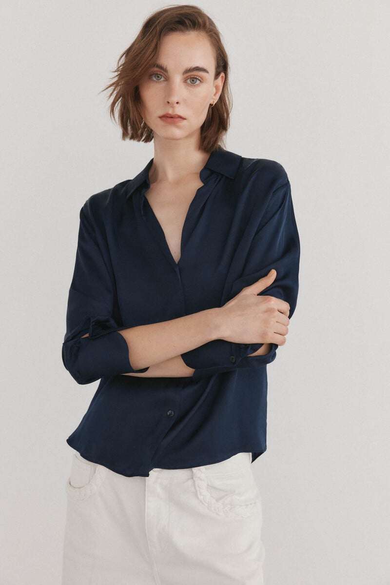 Pedro Del Hierro Blusa Satén Fluida