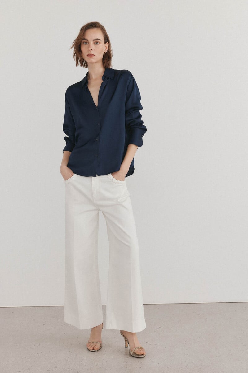 Pedro Del Hierro Blusa Satén Fluida