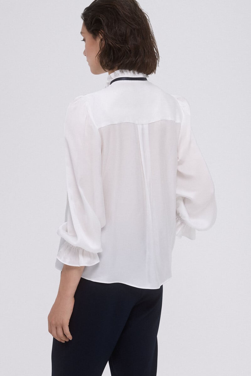 Pedro Del Hierro Blusa Satén Lazo