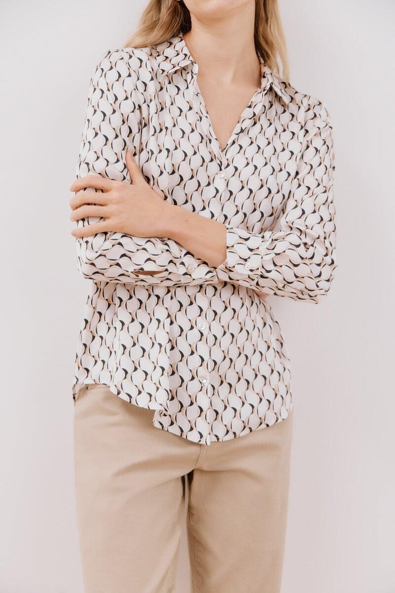 Pedro Del Hierro Blusa Satinada Manga Larga