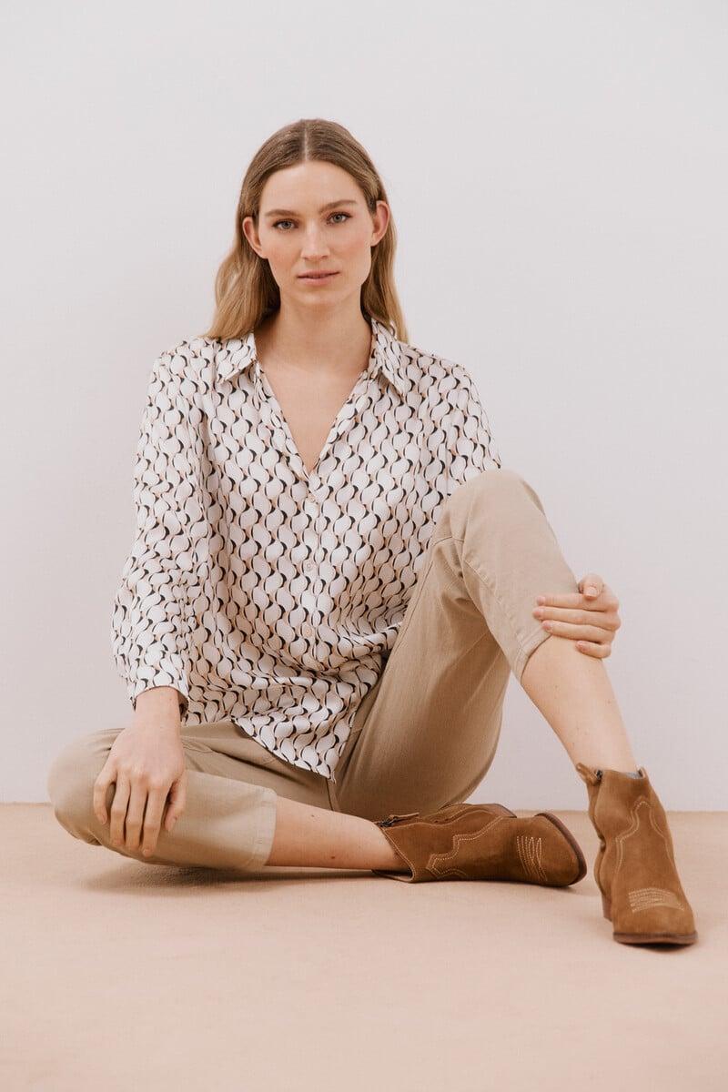 pedro del hierro Blusa satinada manga larga