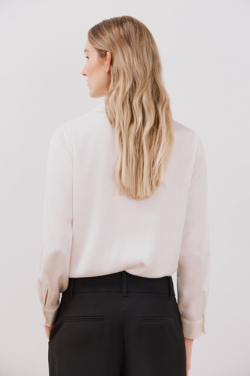 Pedro Del Hierro Blusa Satinada Manga Larga