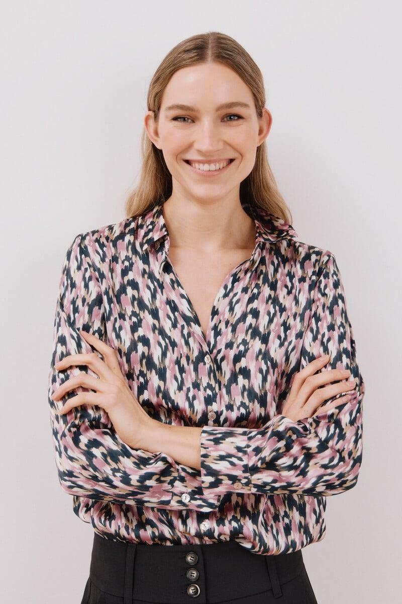 pedro del hierro Blusa satinada manga larga