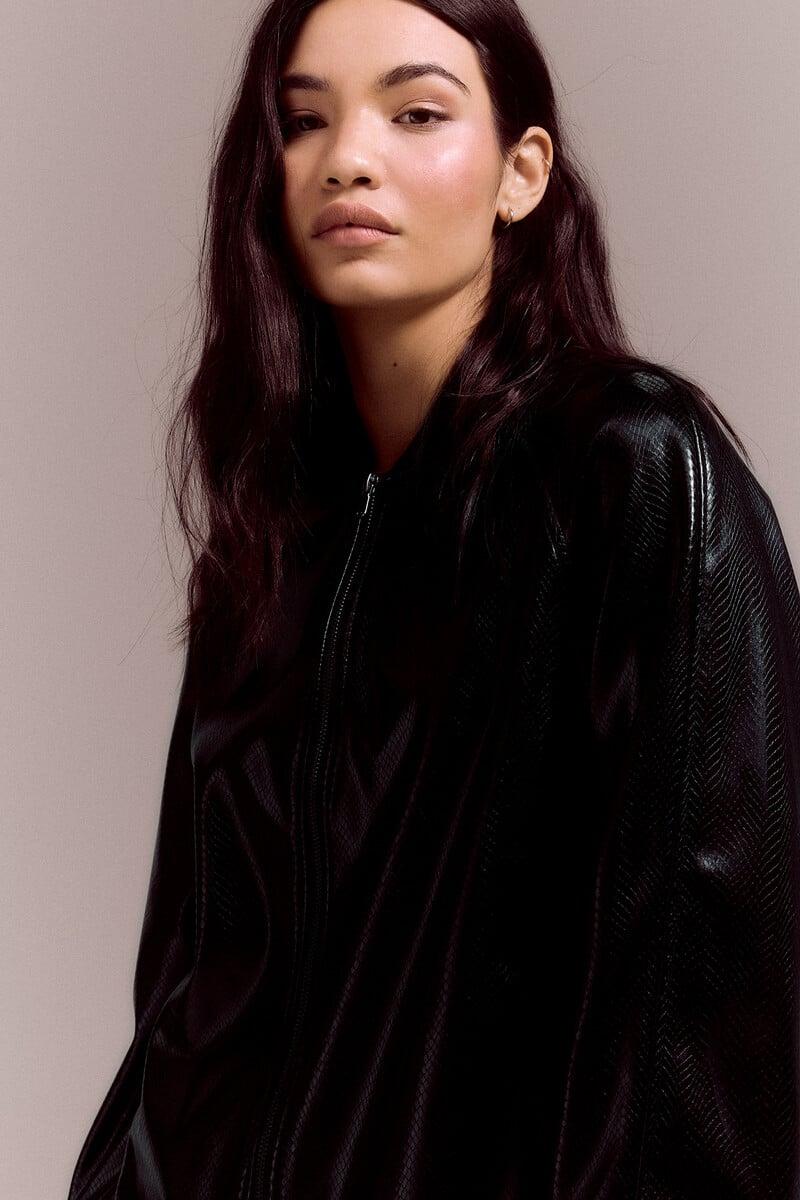 Pedro Del Hierro Bomber Efecto Piel De Serpiente