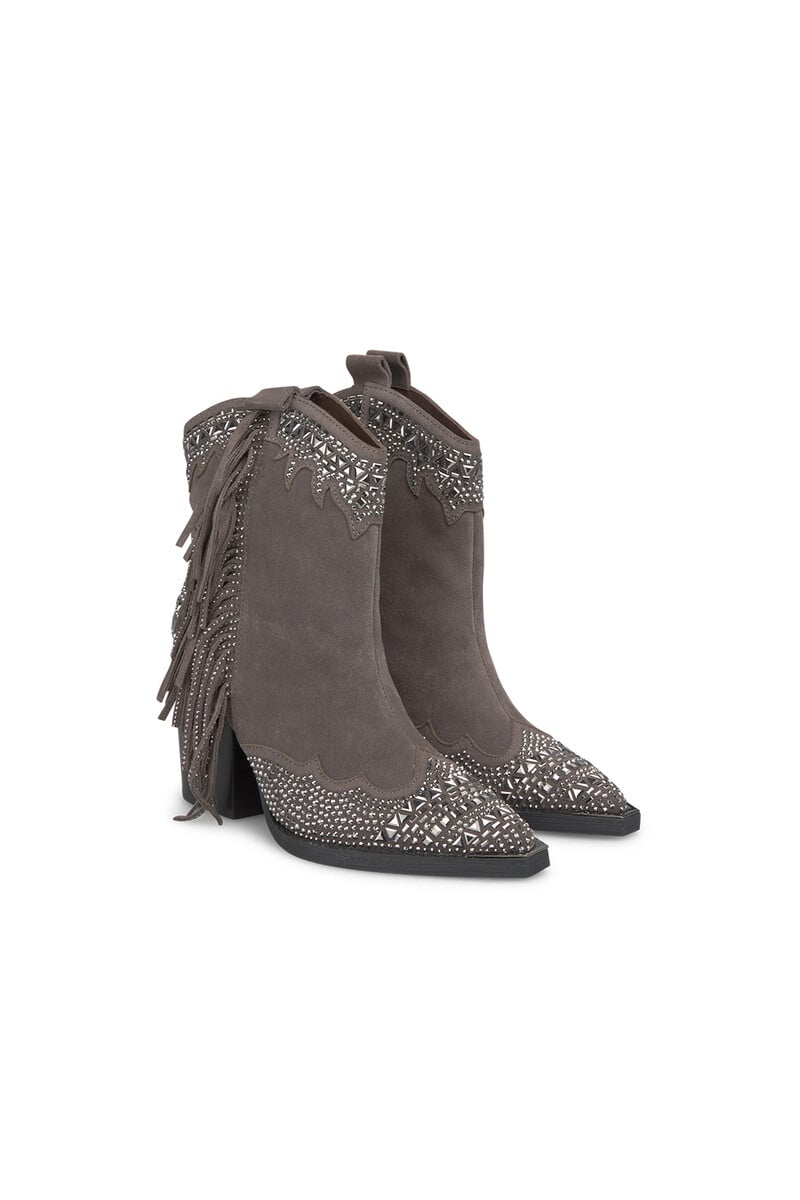 Pedro Del Hierro Botín Con Flecos Laterales