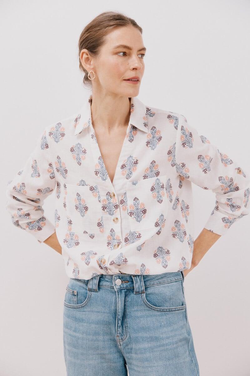 Pedro Del Hierro Camisa Algodón Estampada