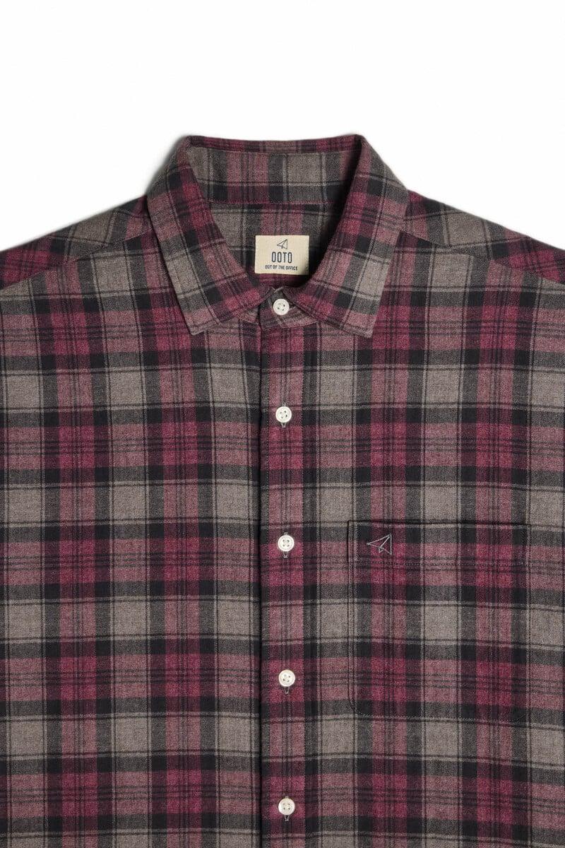 Pedro Del Hierro Camisa Cuadro Tartán Manga Larga