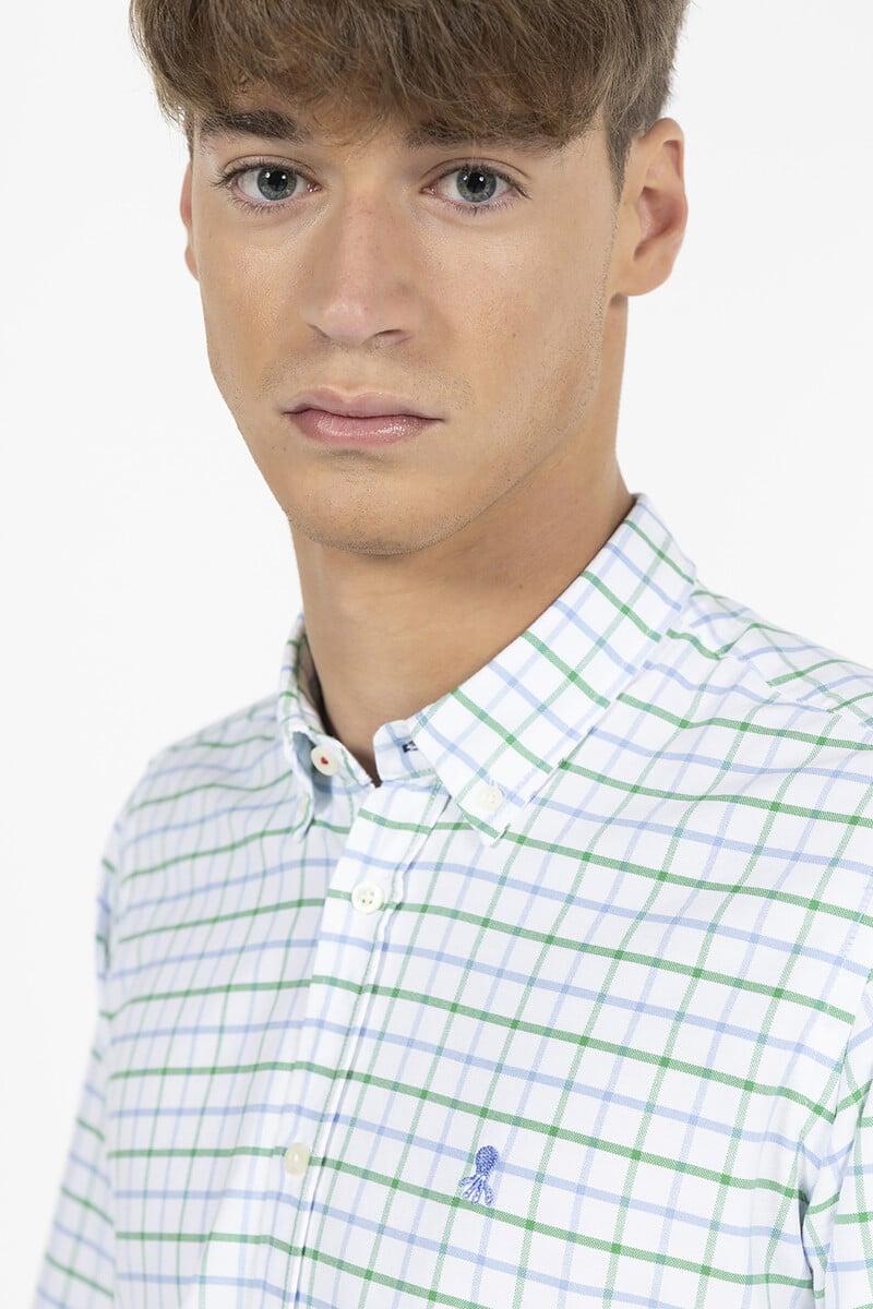 Pedro Del Hierro Camisa Cuadros Bicolor Oxford