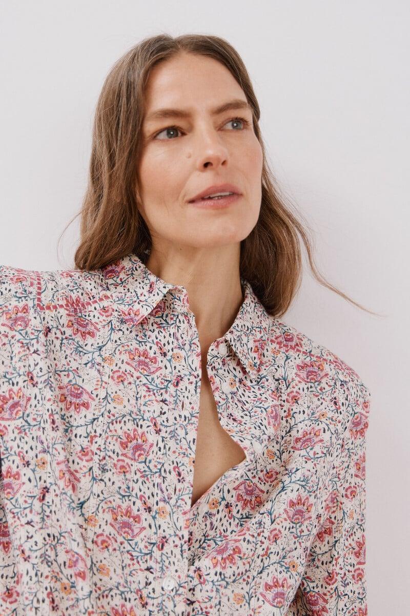 Pedro Del Hierro Camisa De Algodón Detalle Bordado