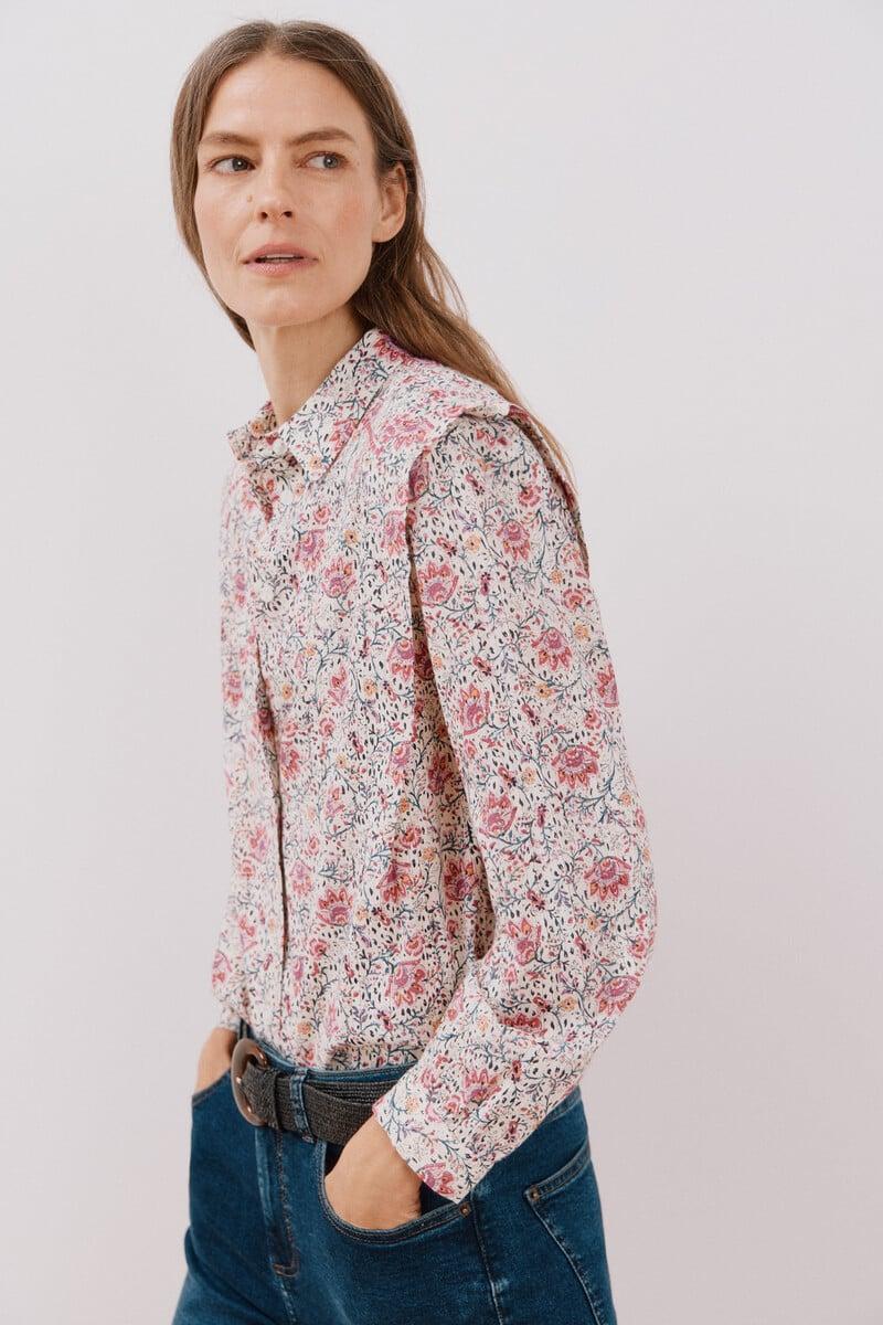 pedro del hierro Camisa de algodón detalle bordado