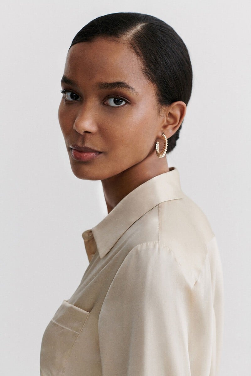 Pedro Del Hierro Camisa De Seda Jeanne B