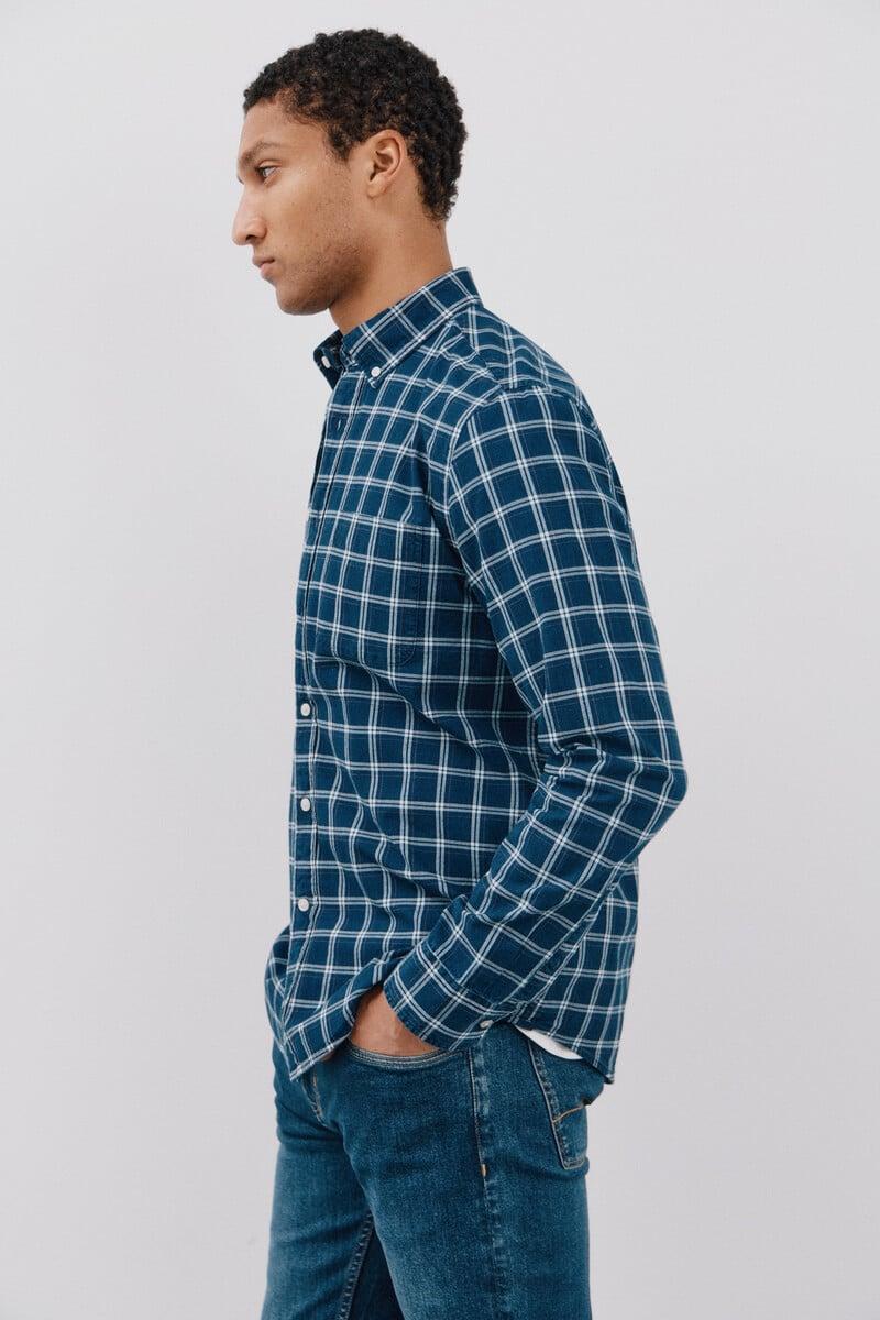 Pedro Del Hierro Camisa Denim Cuadros