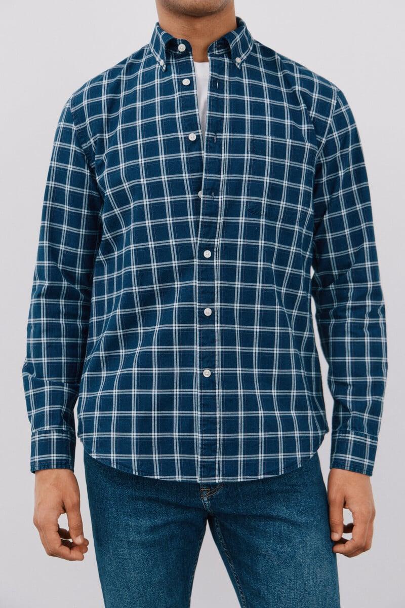 Pedro Del Hierro Camisa Denim Cuadros