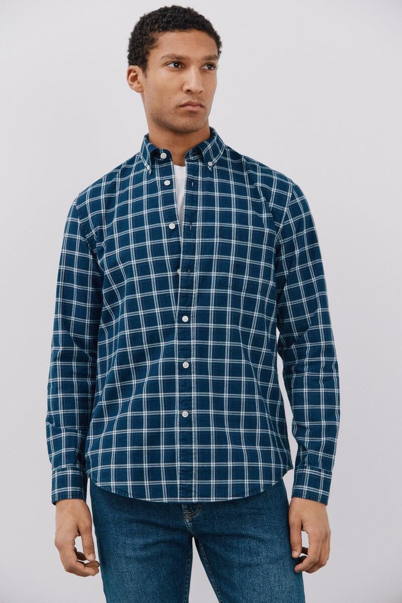 pedro del hierro Camisa denim cuadros