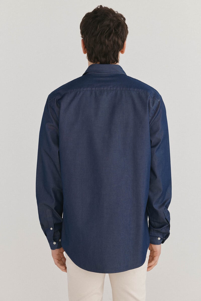 Pedro Del Hierro Camisa Denim Tejido Italiano