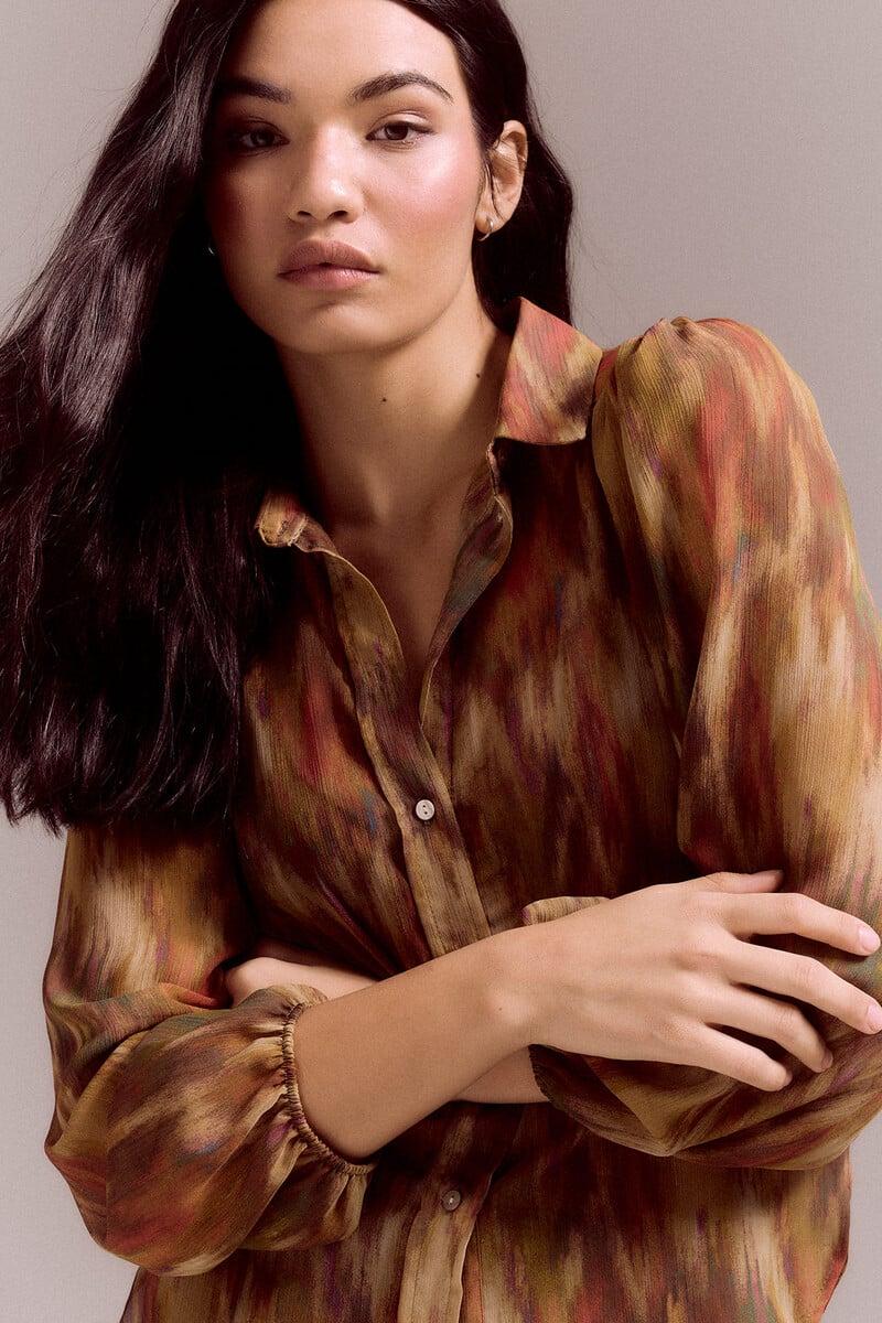 pedro del hierro Camisa estampada canesú