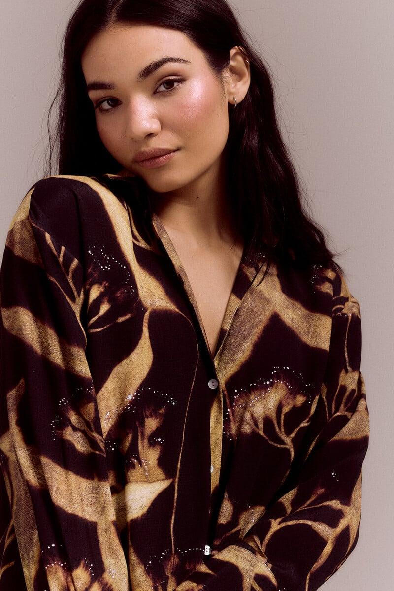 Pedro Del Hierro Camisa Fluida Estampada