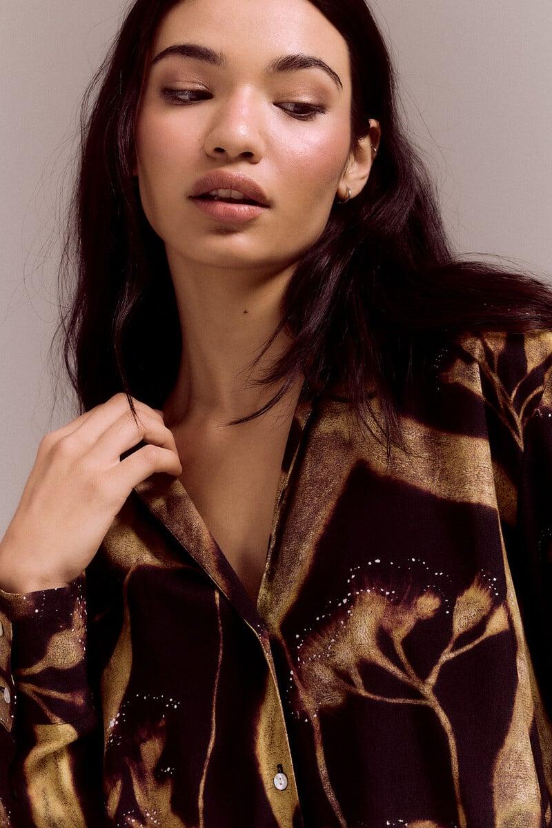 Pedro Del Hierro Camisa Fluida Estampada