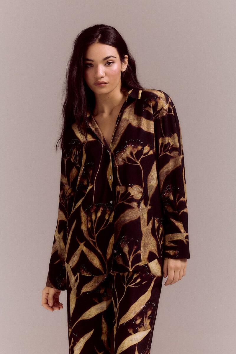 Pedro Del Hierro Camisa Fluida Estampada