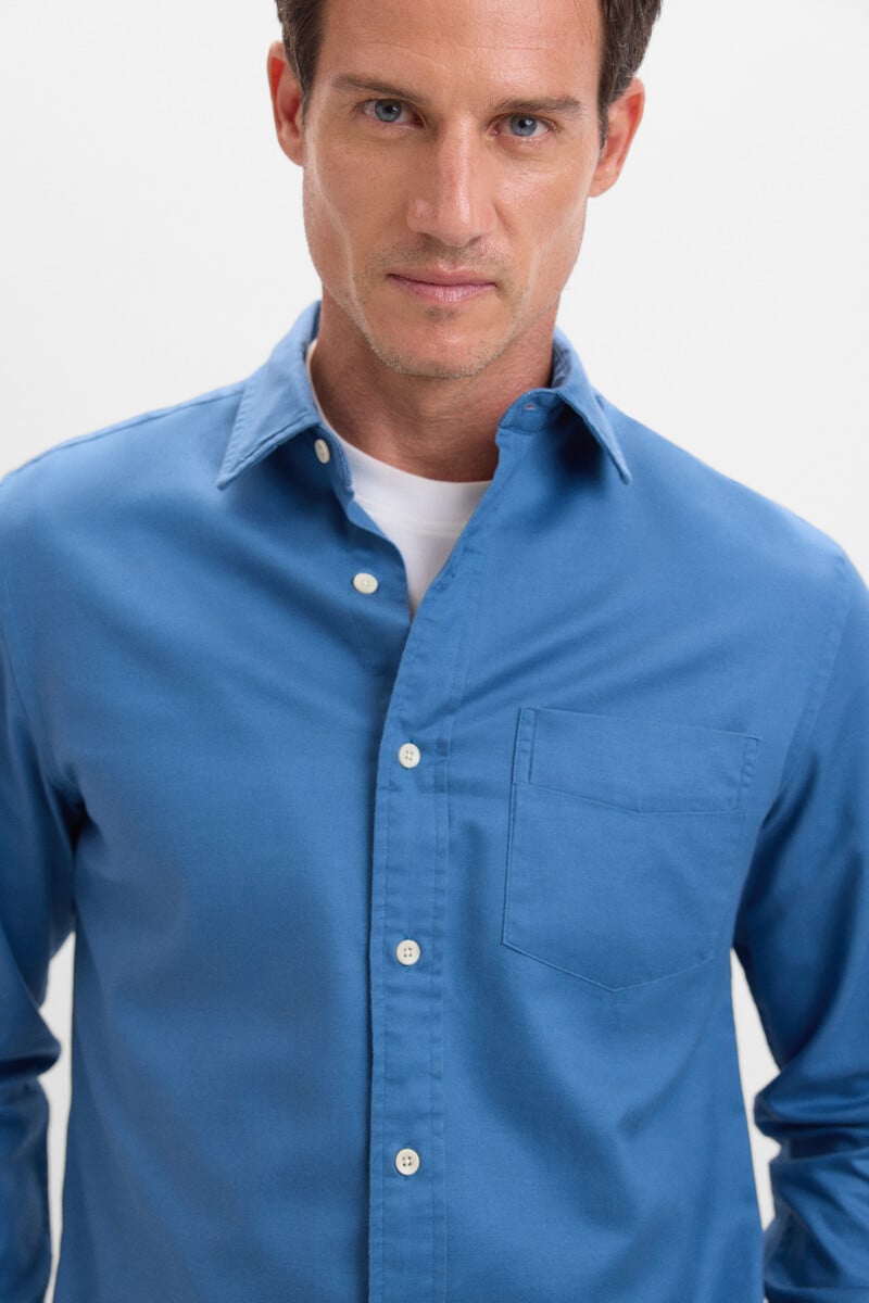 Pedro Del Hierro Camisa Gabardina Lisa