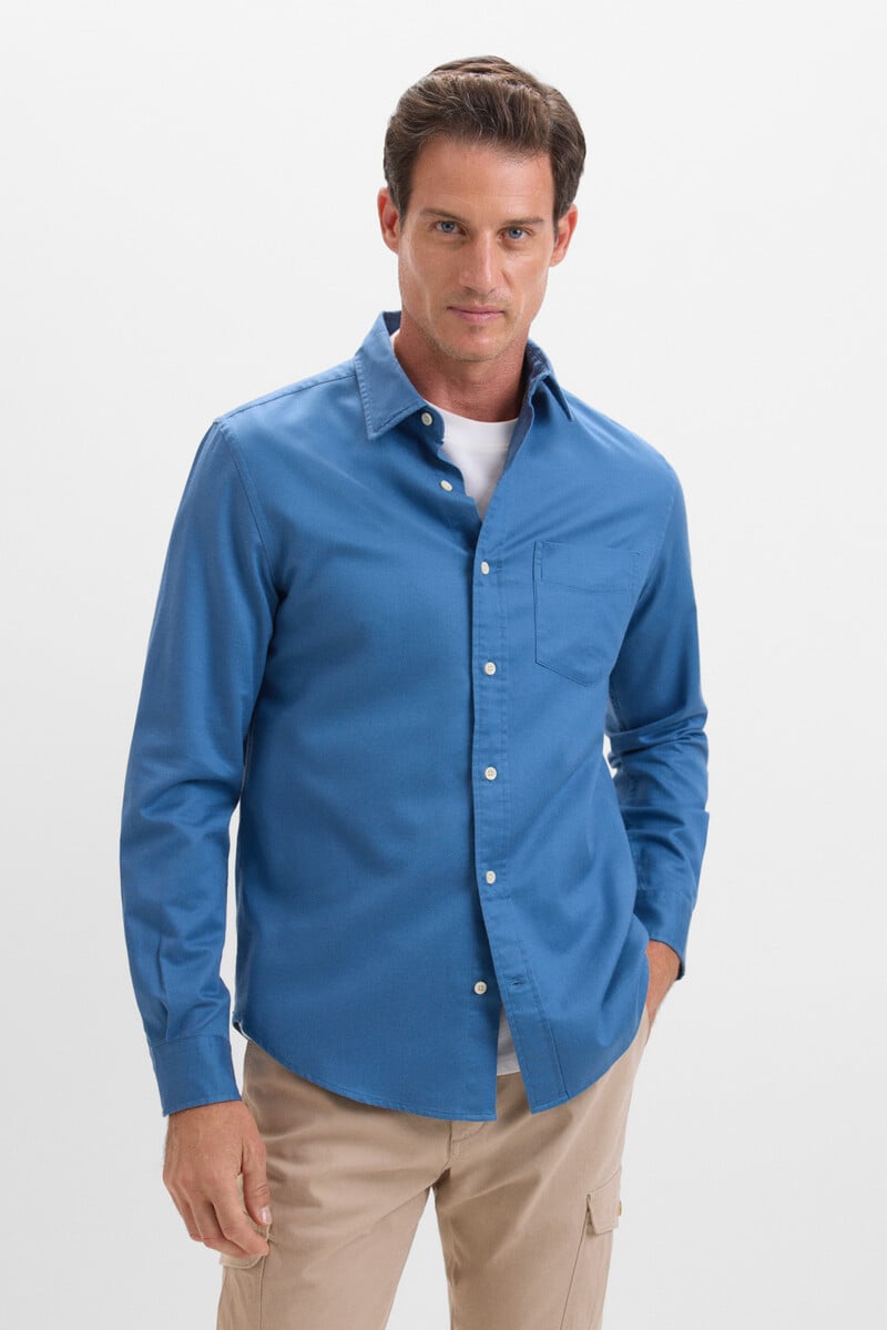 pedro del hierro Camisa gabardina lisa