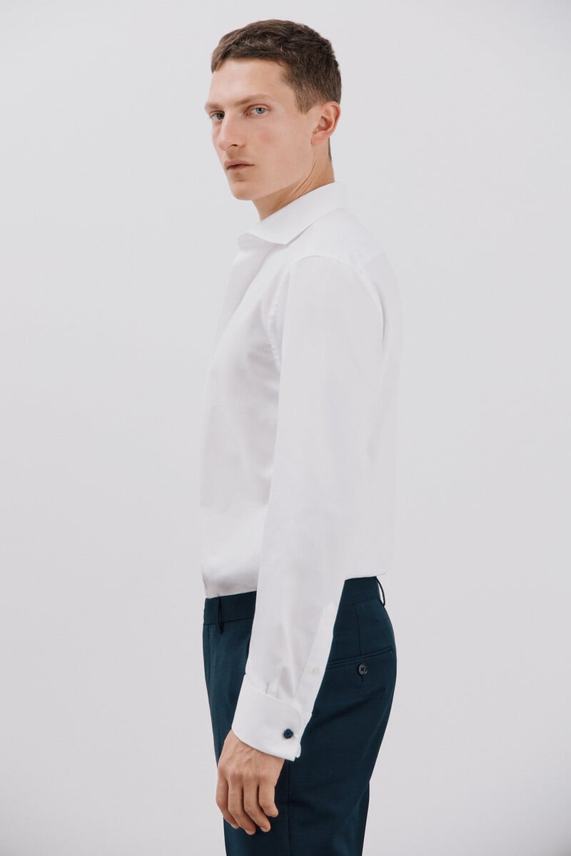 Pedro Del Hierro Camisa Gemelos Lisa Fácil Plancha