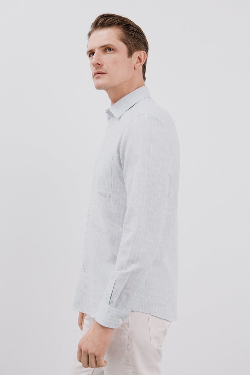 pedro del hierro Camisa lino algodón rayas