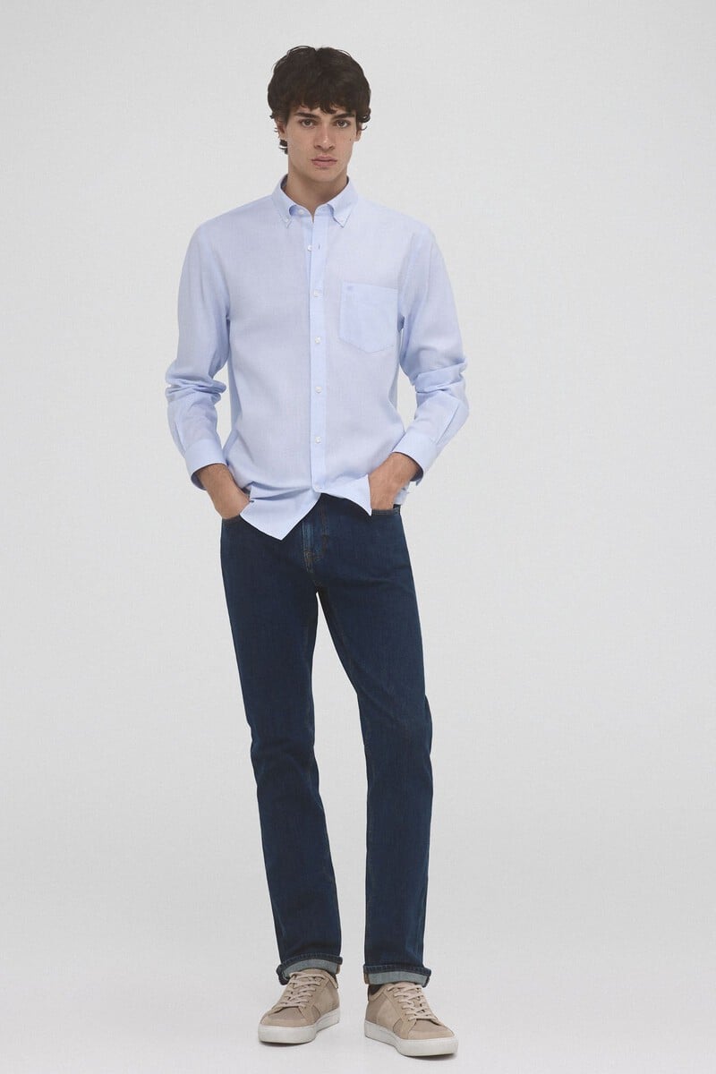 pedro del hierro Camisa non iron + antimanchas lisa