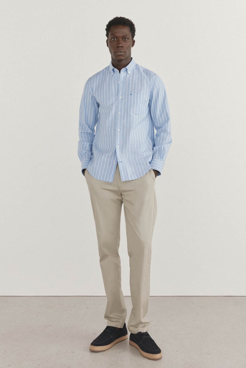 Pedro Del Hierro Camisa Non Iron Oxford Rayas