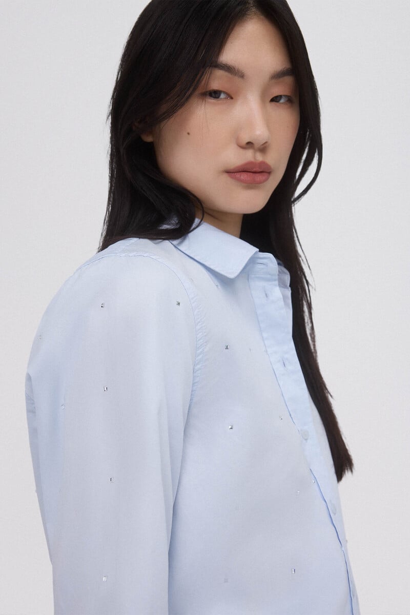 pedro del hierro Camisa oversize popelín brillos