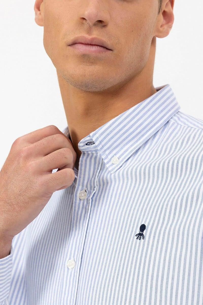 Pedro Del Hierro Camisa Oxford Cuello Botón Rayas